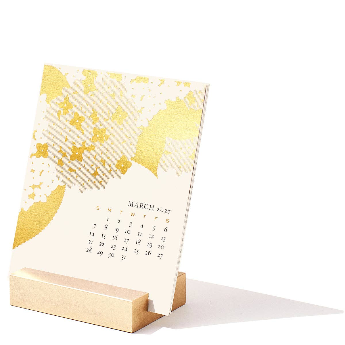 Snow & Graham 2027 Special Edition Gold Foil Desk Calendar, view 3