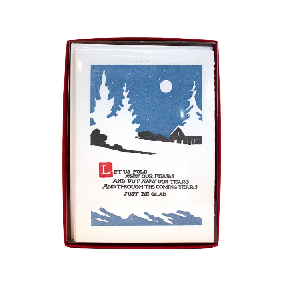 Saturn Press Be Glad Box of 8 Holiday Cards