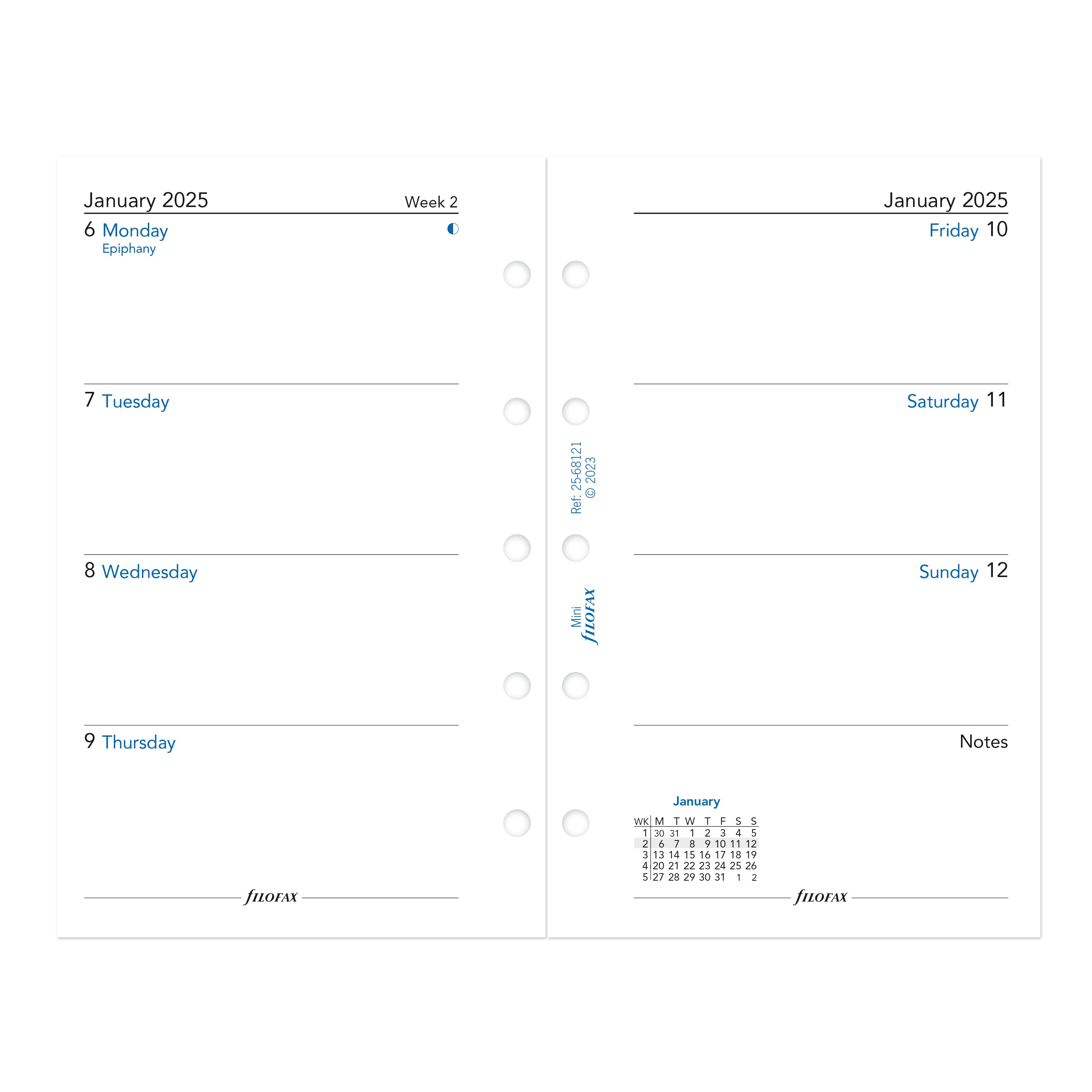 Filofax Mini Week on Two Pages 2026