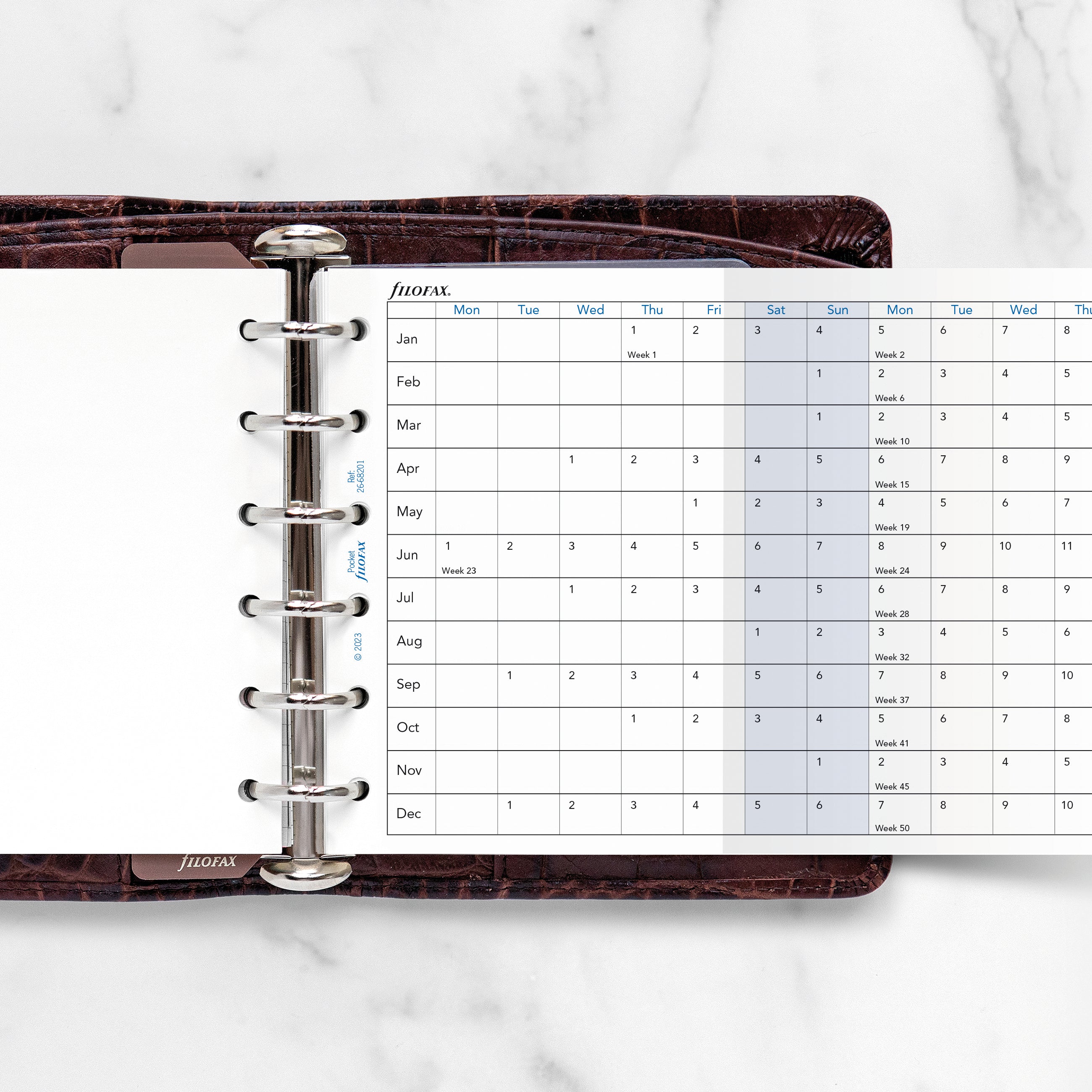 Filofax Pocket Horizontal Year Planner 2026