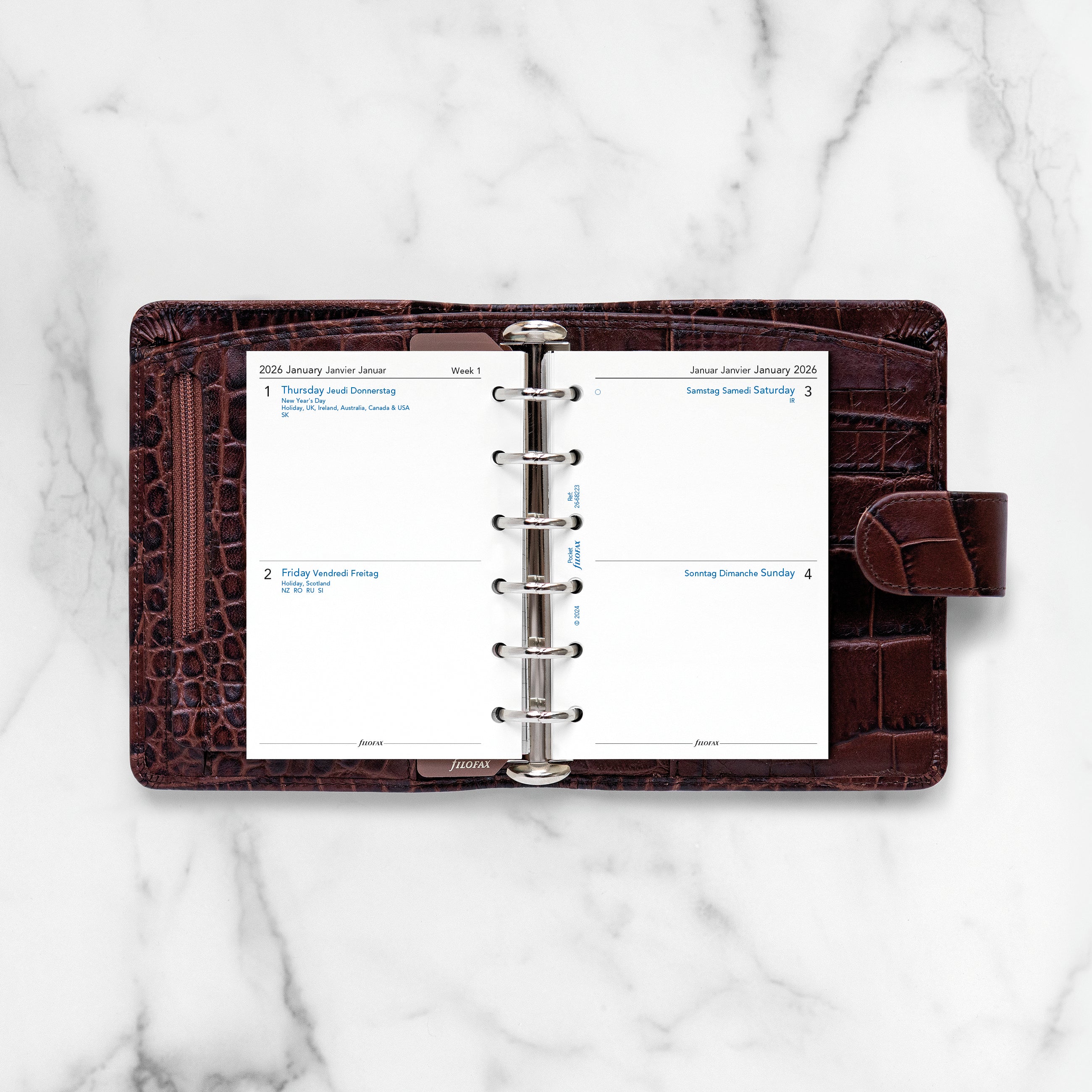 Filofax Pocket Two Days on One Page 2026