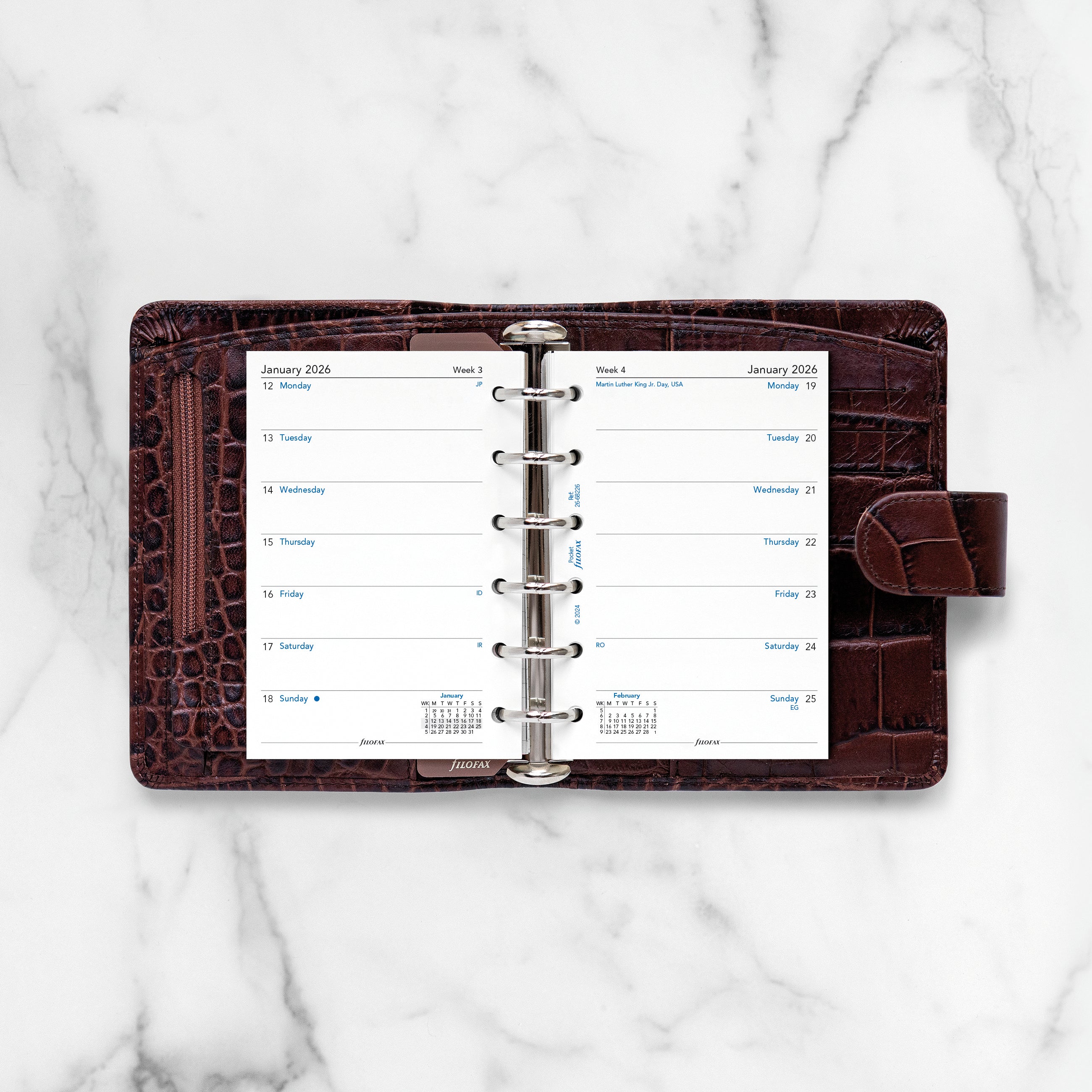 Filofax Pocket Week on One Page 2026