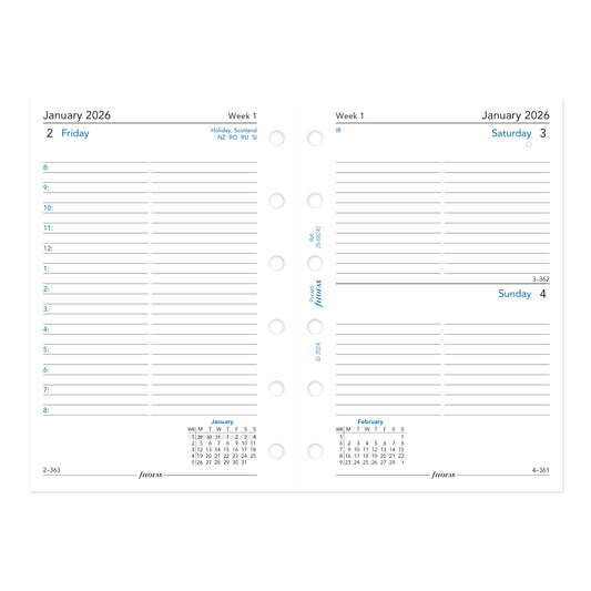 Filofax Pocket One Day on a Page 2026
