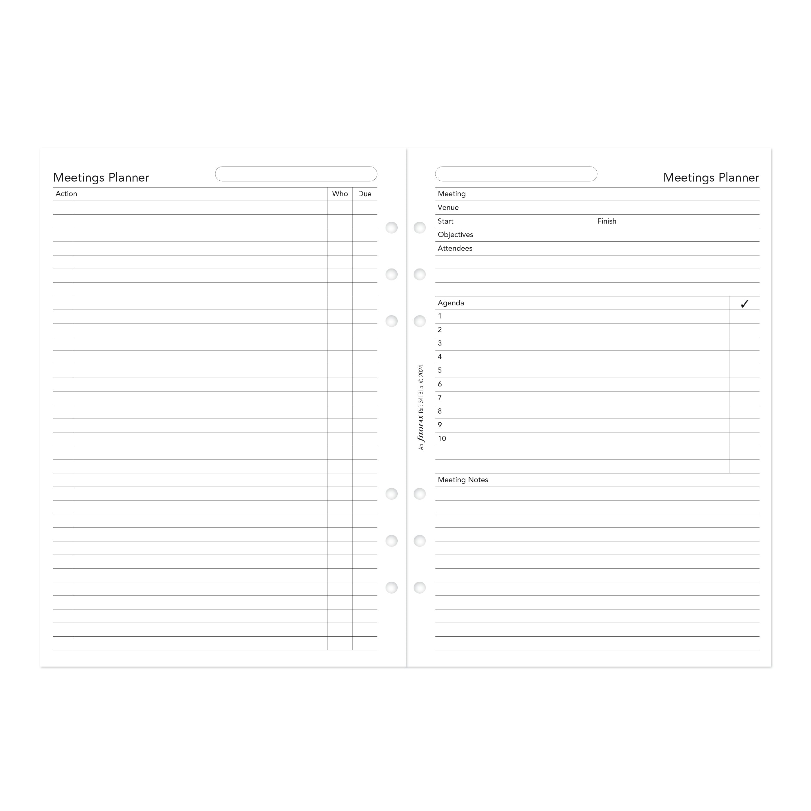 Filofax A5 Business One Day on a Page 2026