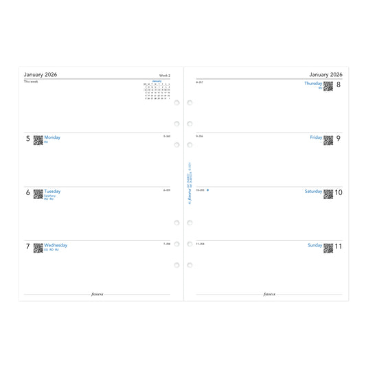 Filofax A5 Week on Two Pages English 2026