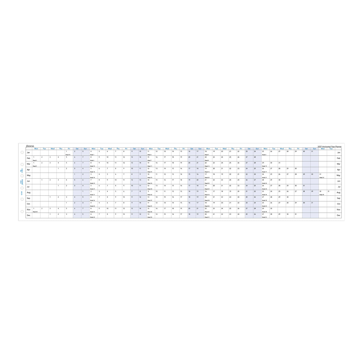 Filofax Pocket Horizontal Year Planner 2027