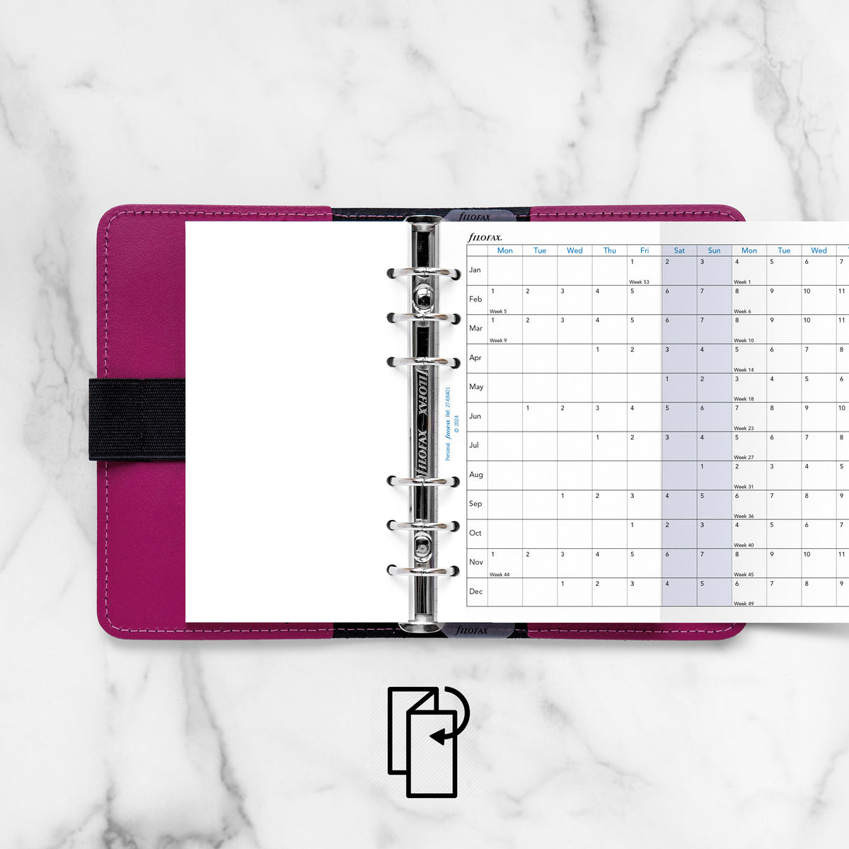 Filofax Personal Horizontal Year Planner 2027