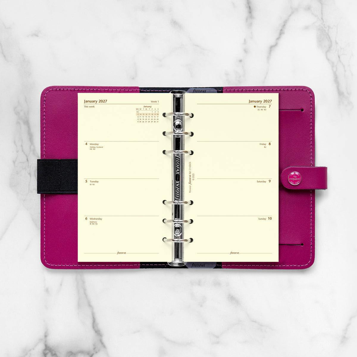 Filofax Personal Week on Two Pages Cotton Cream 2027