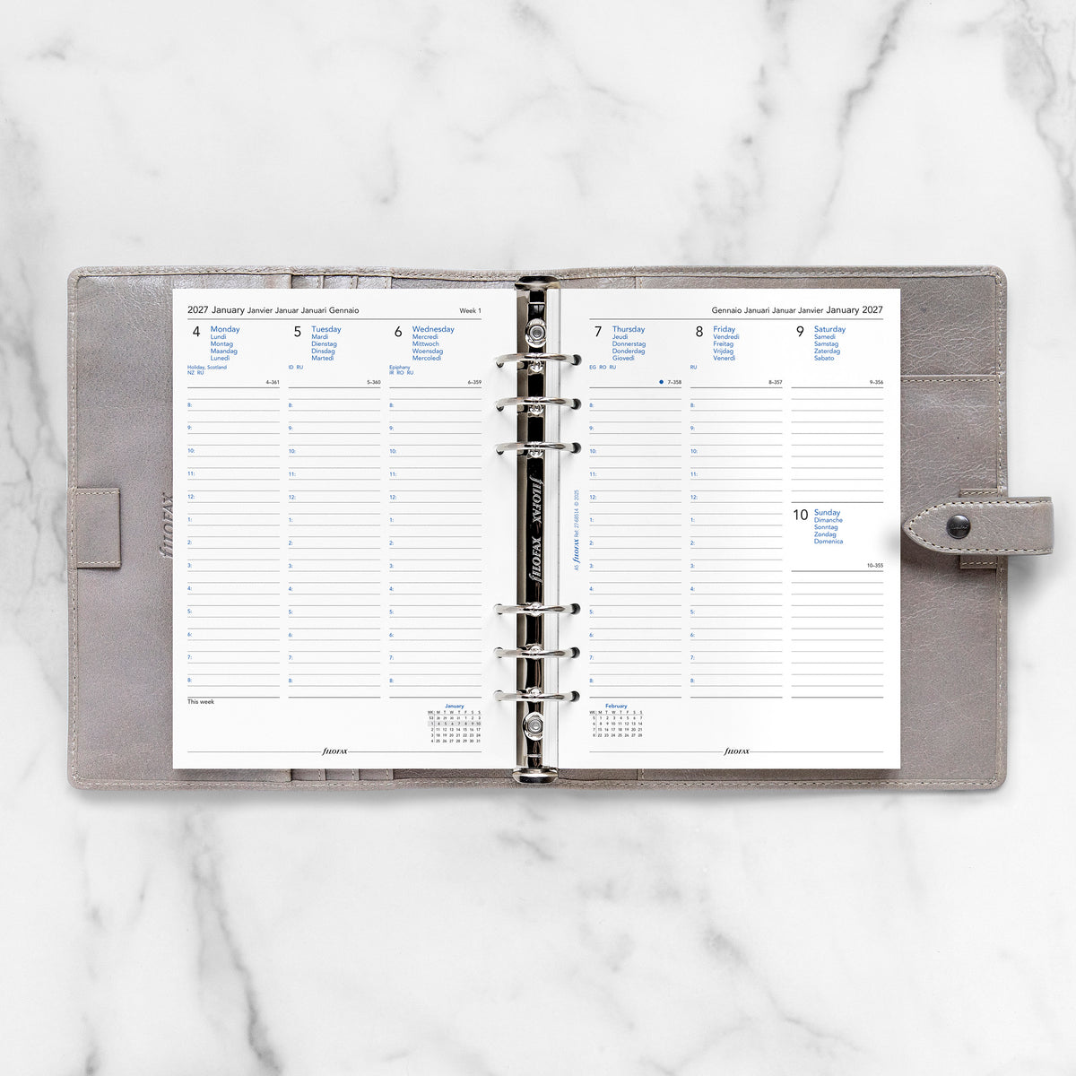 Filofax A5 Week on Two Pages Multilanguage 2027