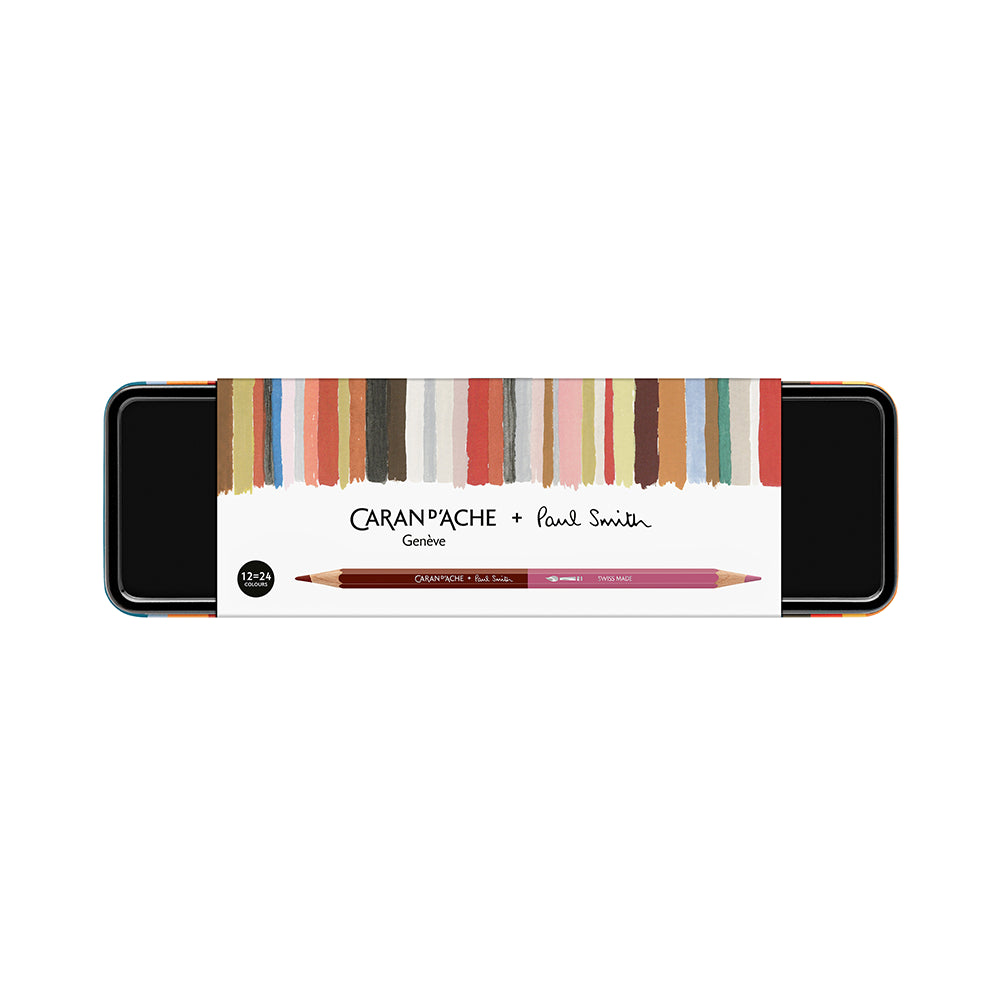 Caran d'Ache + Paul Smith Edition 5 Bicolor Pencils Set of 12