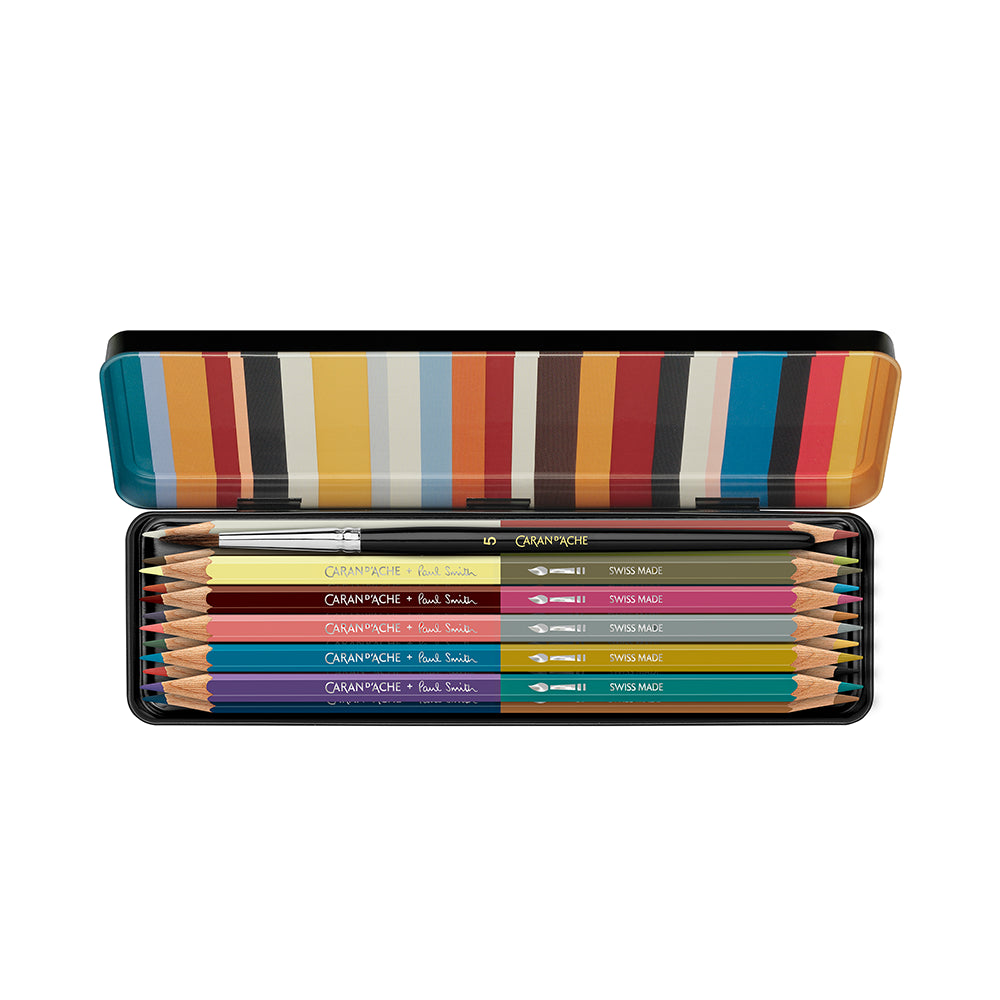 Caran d'Ache + Paul Smith Edition 5 Bicolor Pencils Set of 12