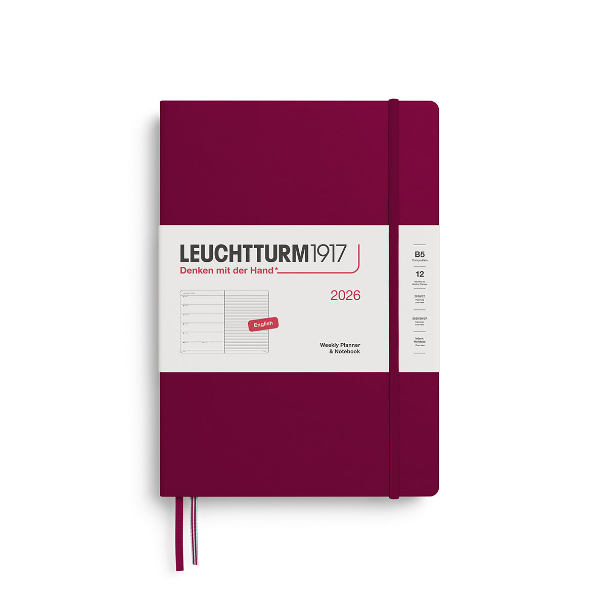 Leuchtturm1917 Weekly Planner & Notebook Composition (B5) 2026