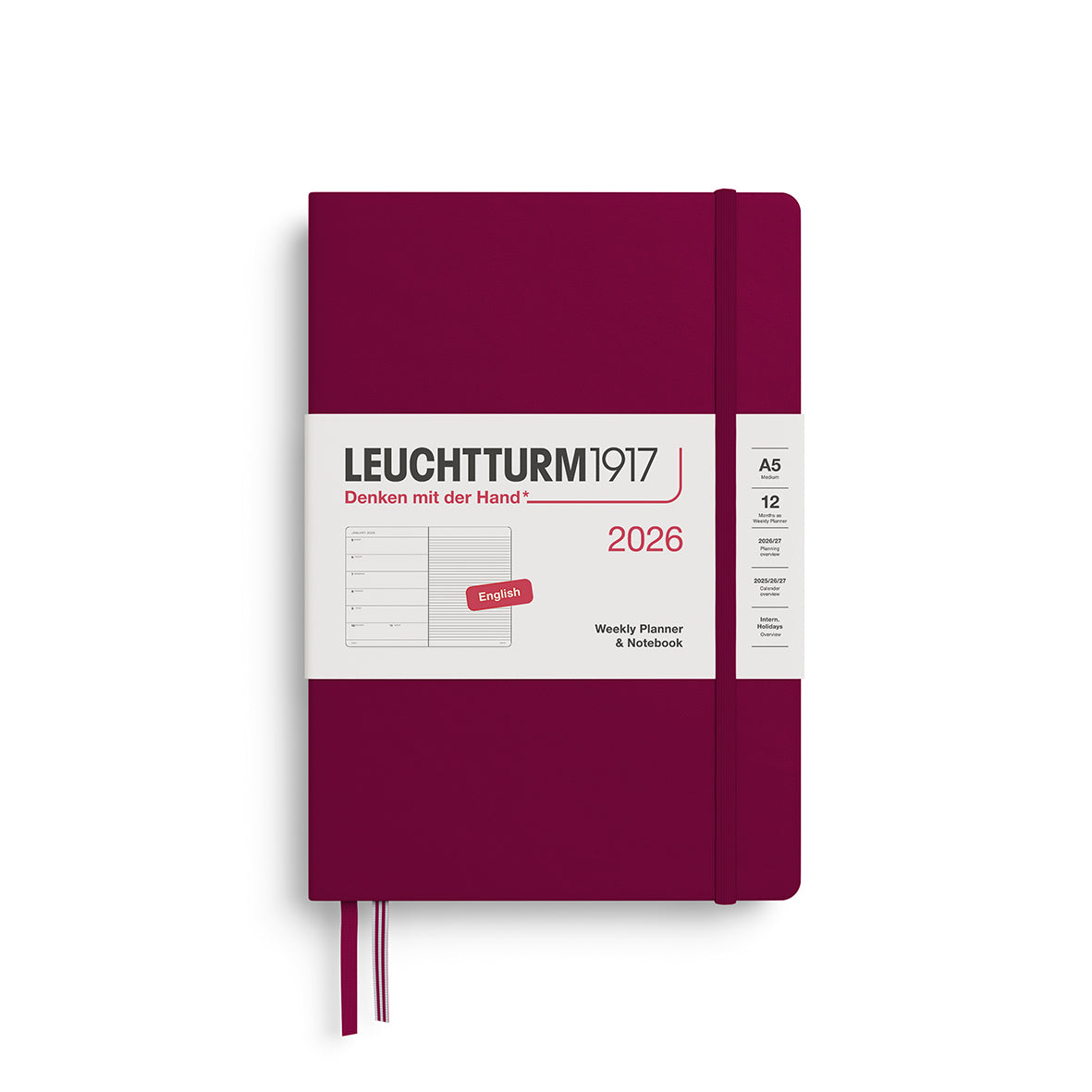 Leuchtturm1917 Weekly Planner & Notebook Medium (A5) 2026