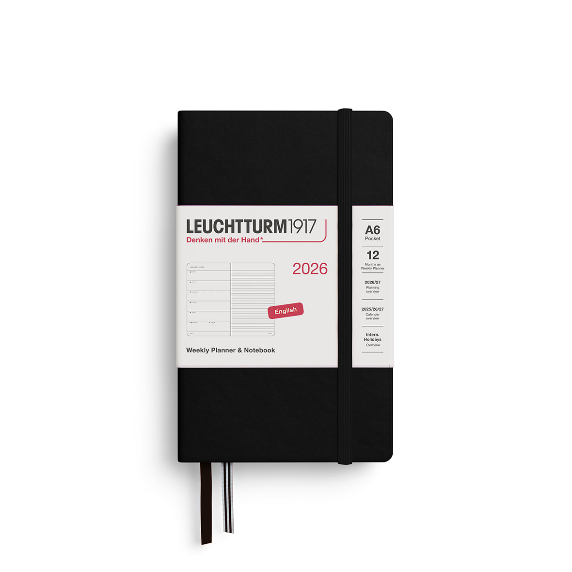 Leuchtturm1917 Weekly Planner & Notebook Pocket (A6) 2026