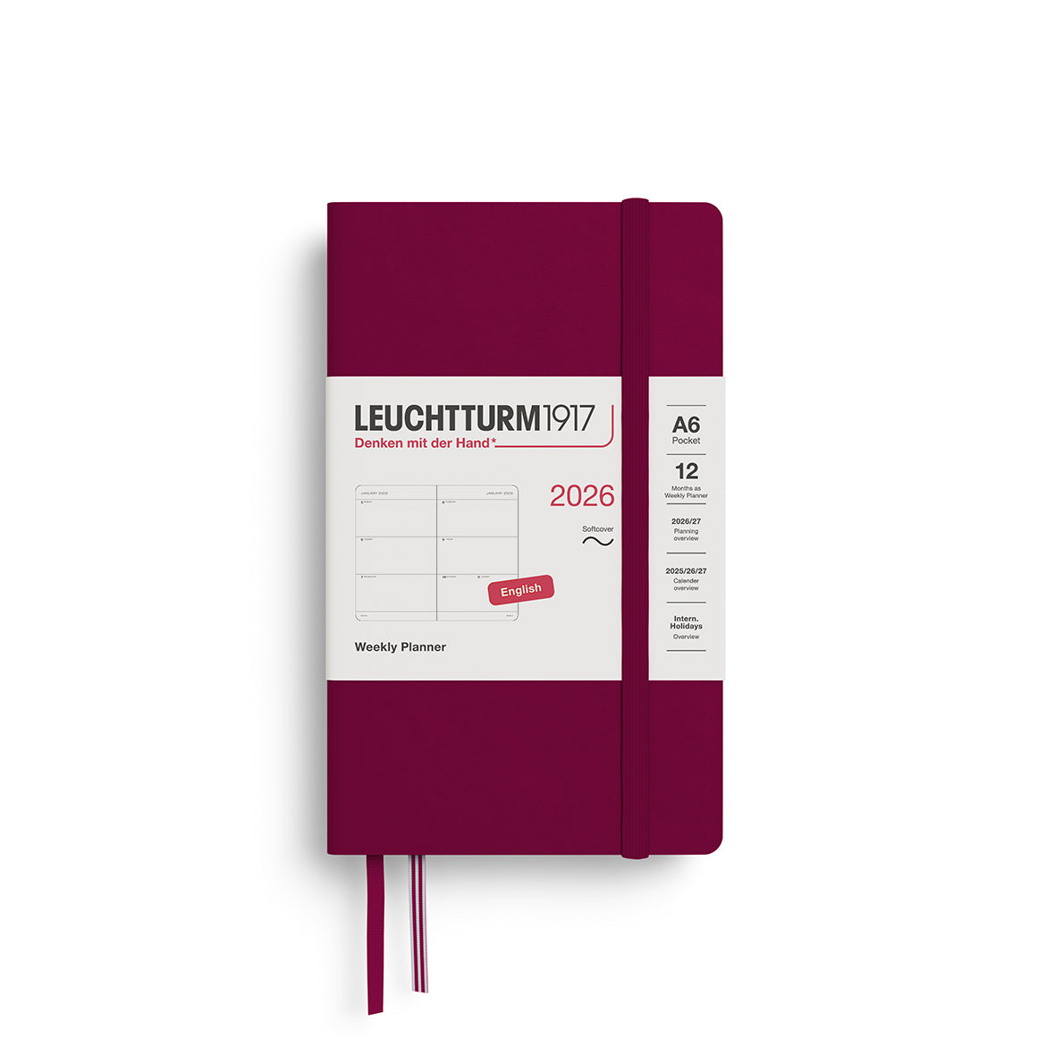 Leuchtturm1917 Weekly Planner Pocket (A6) Softcover 2026