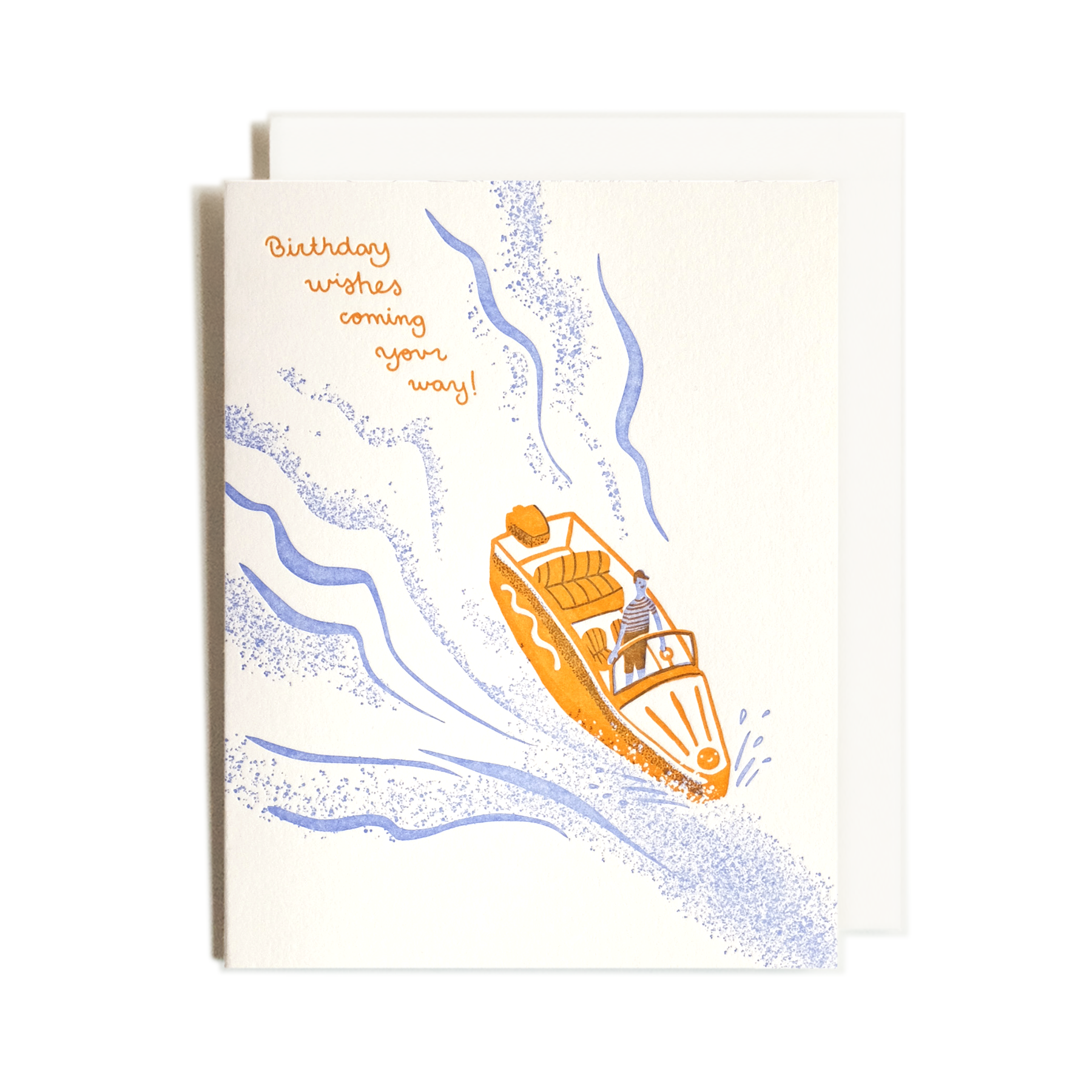 Homework Letterpress Birthday Boat Card