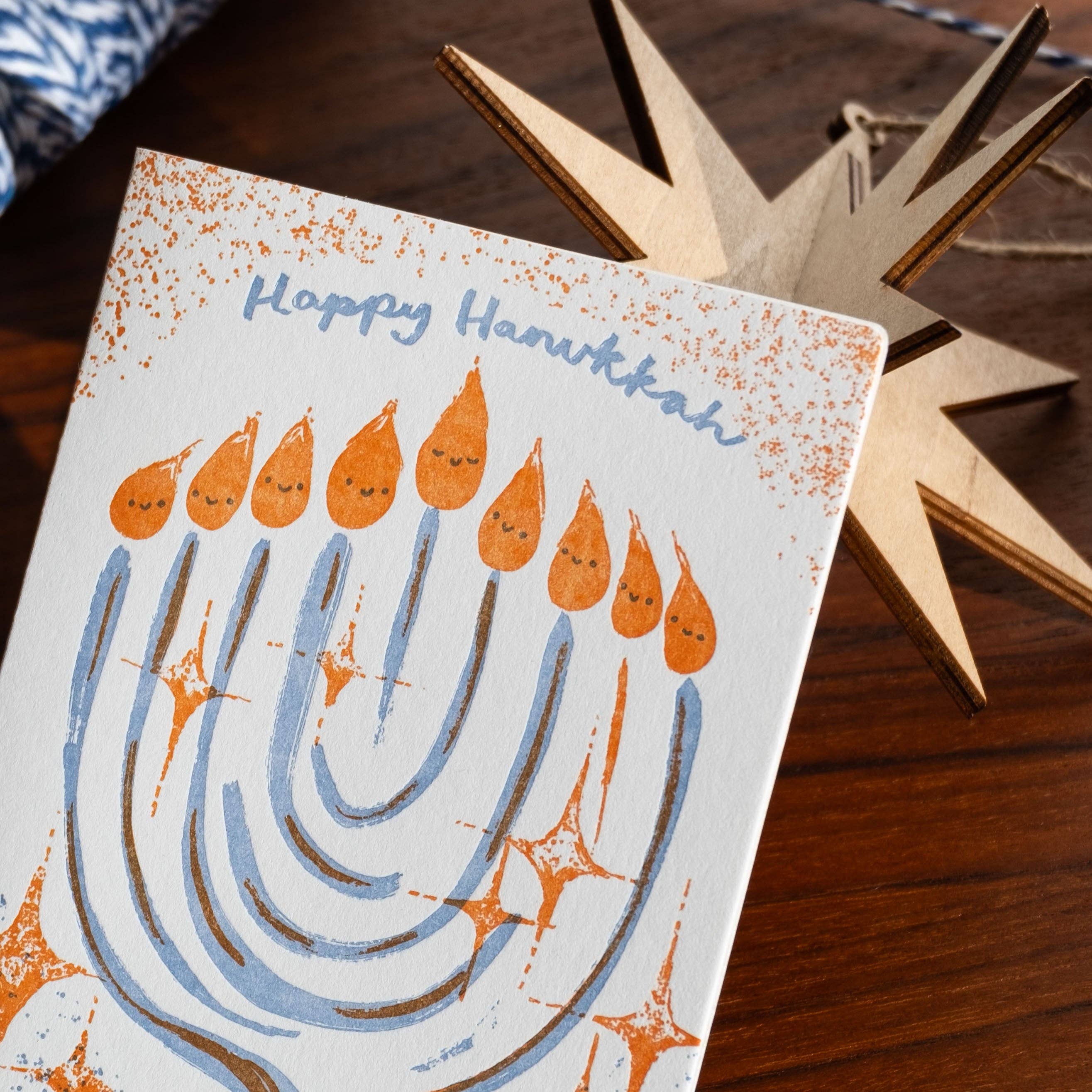 Homework Letterpress Hanukkah Card