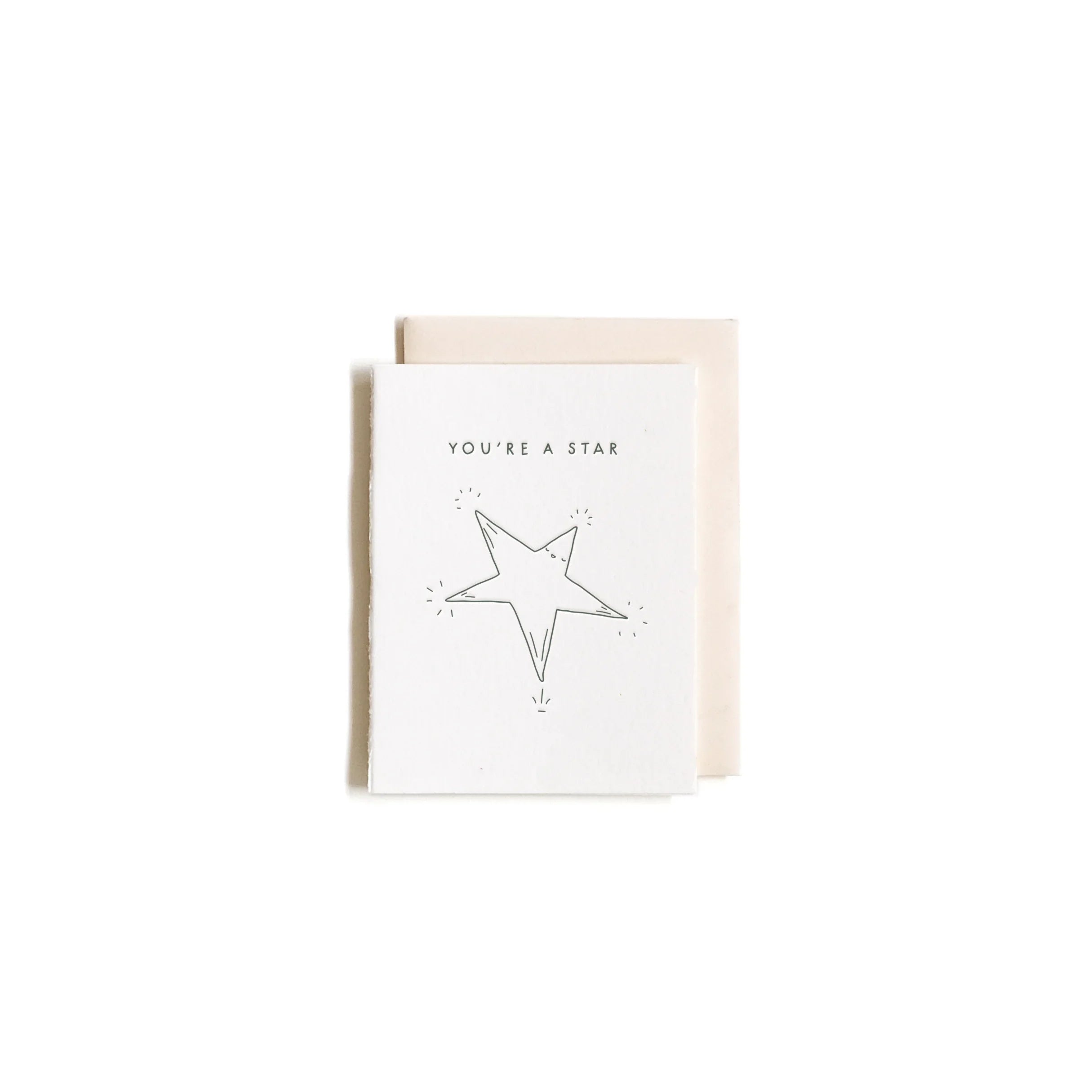 Homework Letterpress You're A Star Mini Card