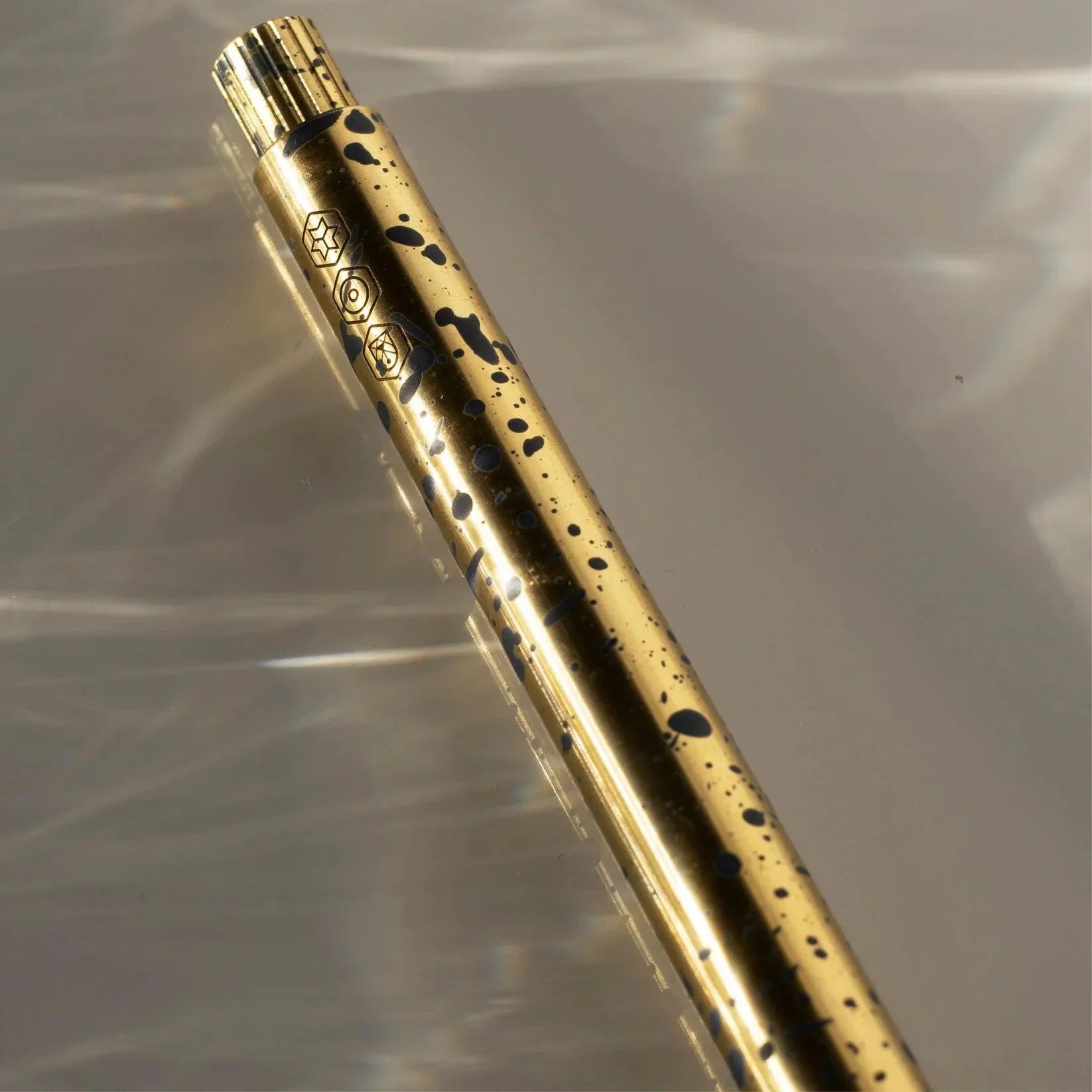 AJOTO for Laywine's Navy Speckle Brass Rollerball Pen