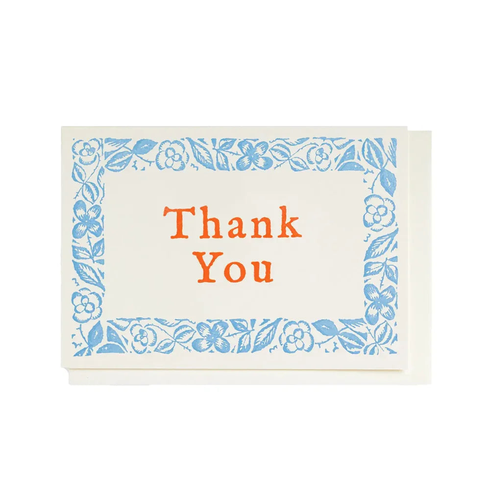 Archivist Floral Thank You Note Card