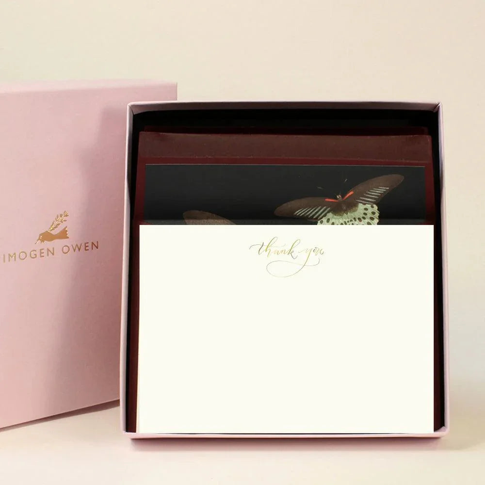 Imogen Owen Butterfly Thank You Calligraphy Correspondence Set