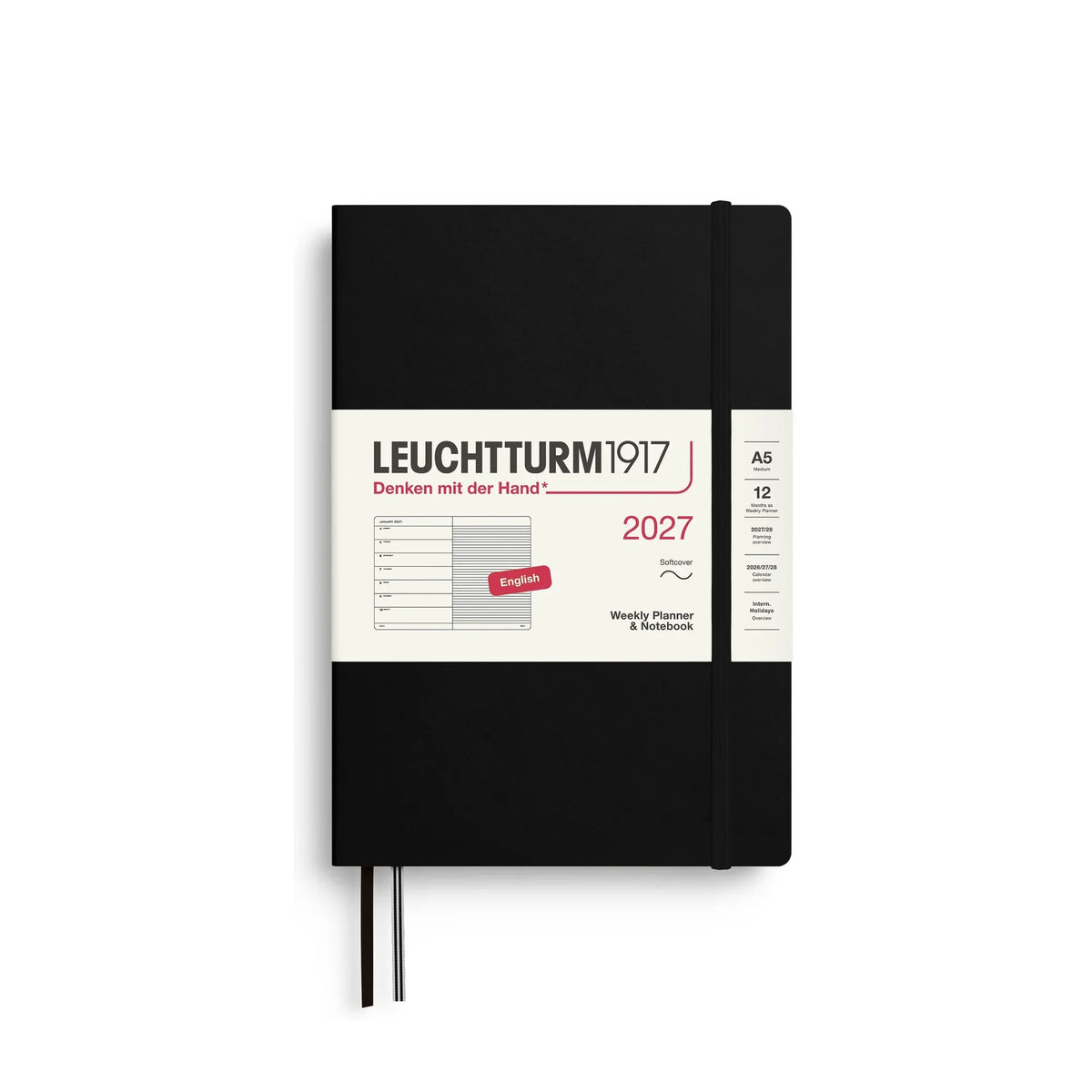 Leuchtturm1917 Weekly Planner & Notebook Medium (A5) Softcover 2027
