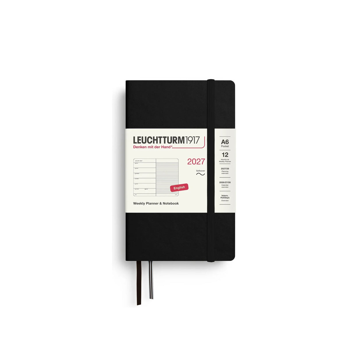 Leuchtturm1917 Weekly Planner & Notebook Pocket (A6) Softcover 2027