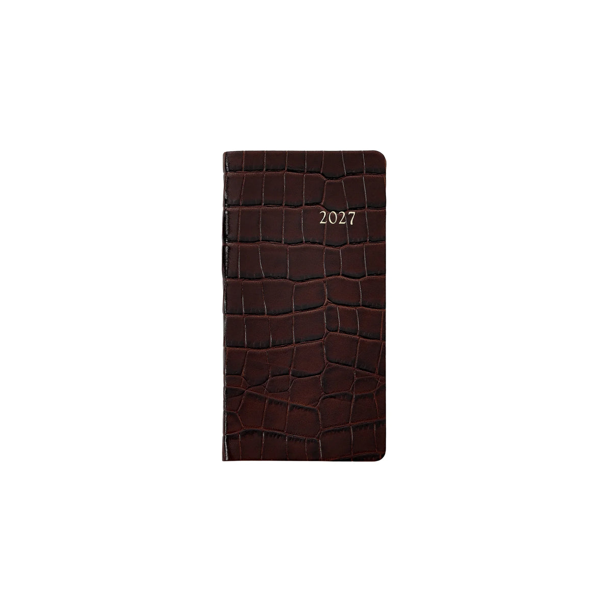 Graphic Image 2027 6" Pocket Datebook Embossed Crocodile Leather