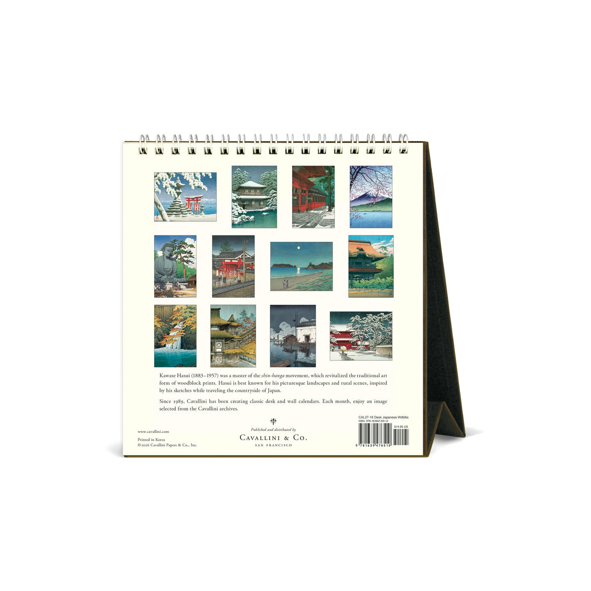 Cavallini Japanese Woodblocks Desk Calendar 2027