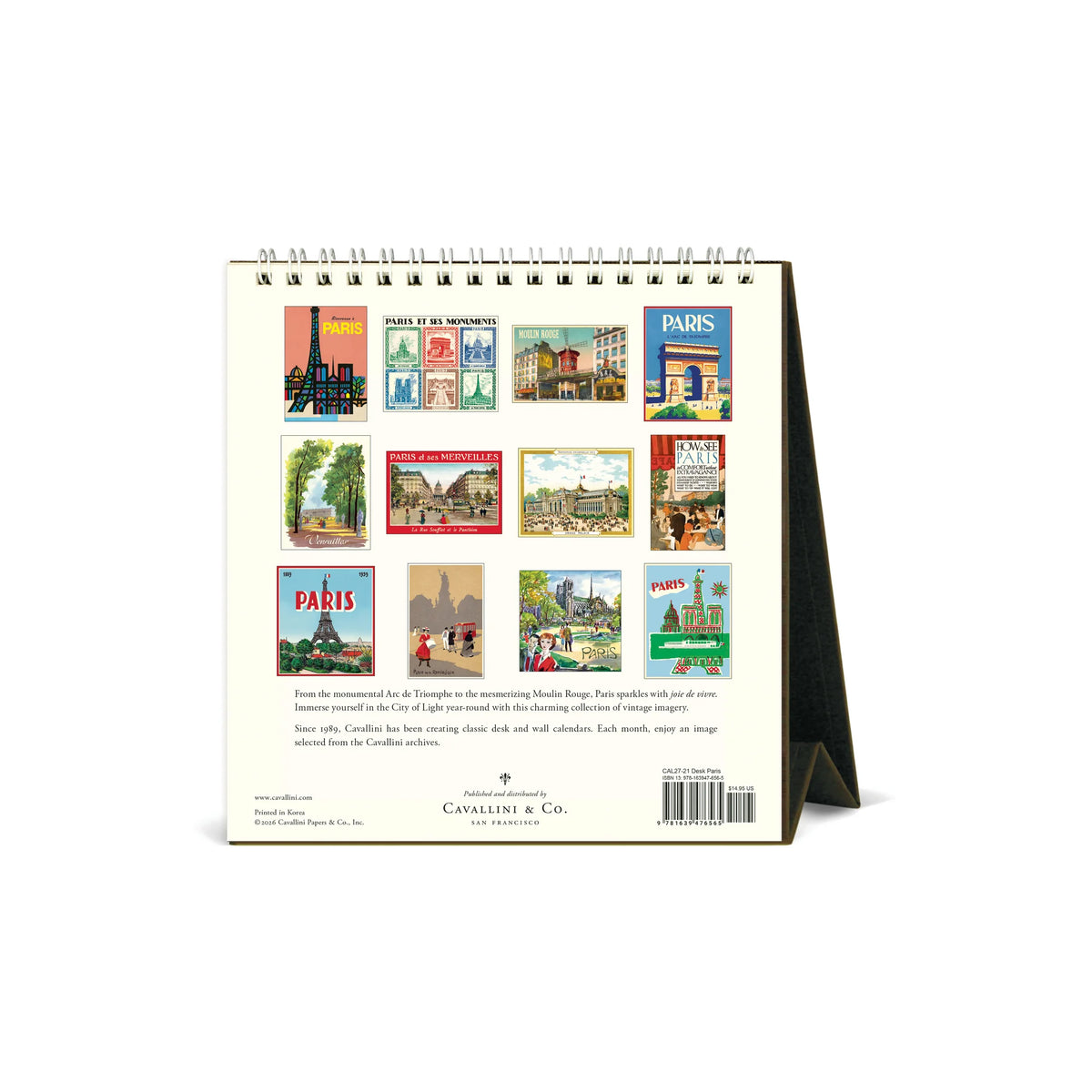 Cavallini Paris Desk Calendar 2027
