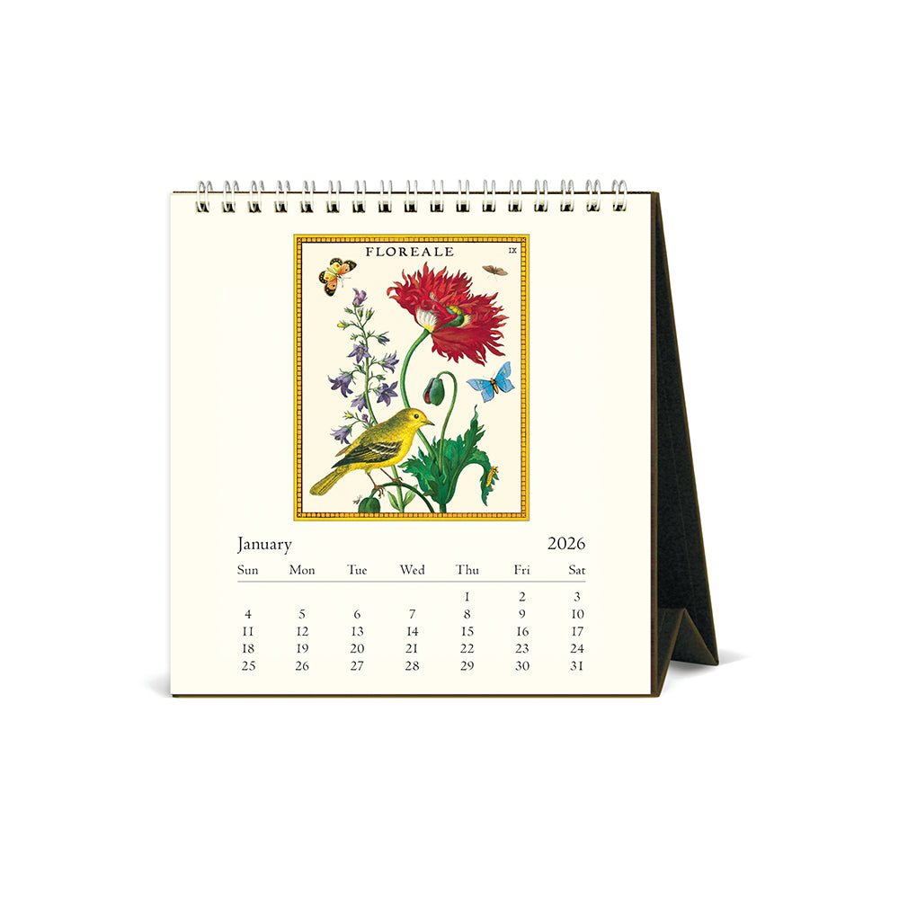 Cavallini Floreale Desk Calendar 2026