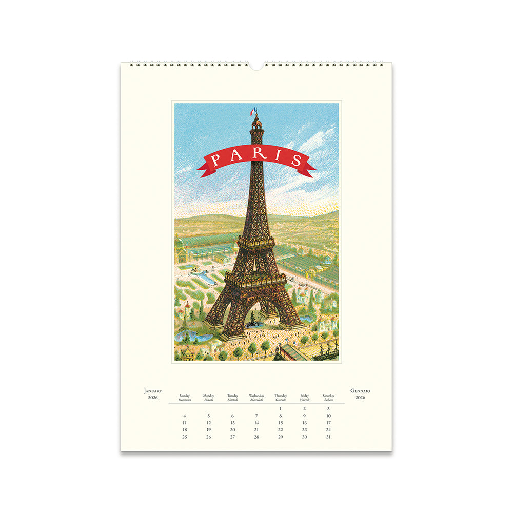 Cavallini Paris Wall Calendar 2026