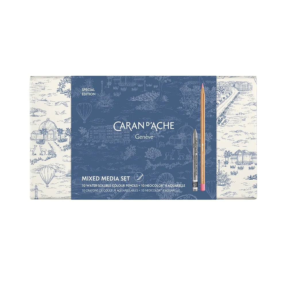 Caran d'Ache Toile de Jouy Mixed Media Colour Set