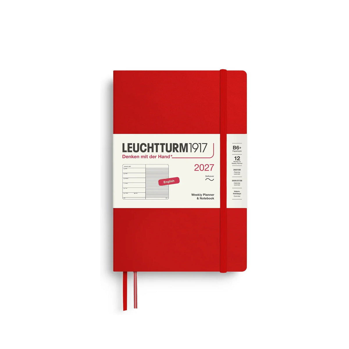 Leuchtturm1917 Weekly Planner & Notebook Paperback (B6+) Softcover 2027