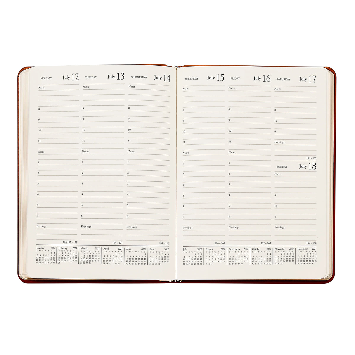 Graphic Image 2027 Desk Diary Goatskin Leather