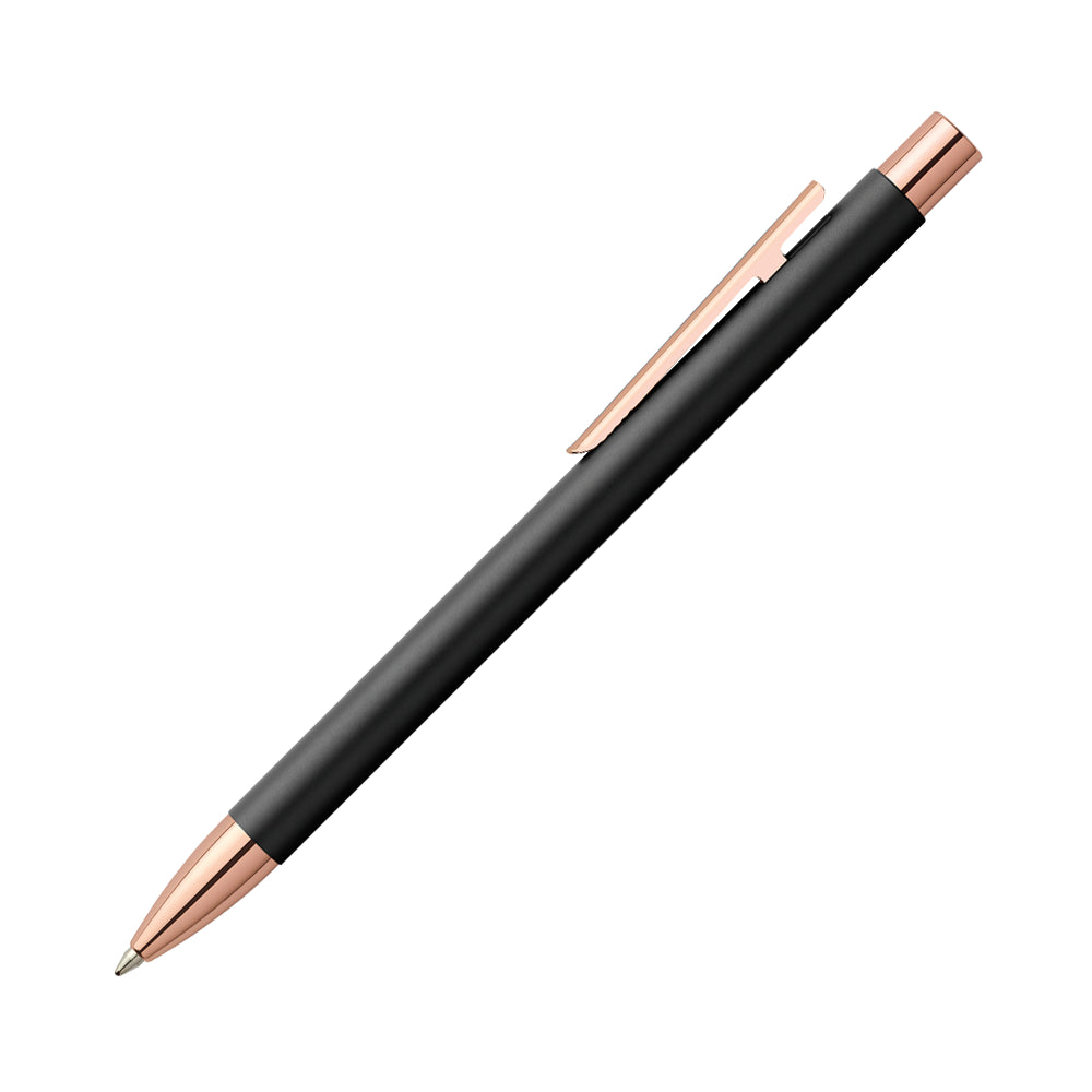 Faber-Castell Neo Slim Black and Rose Gold Ballpoint Pen