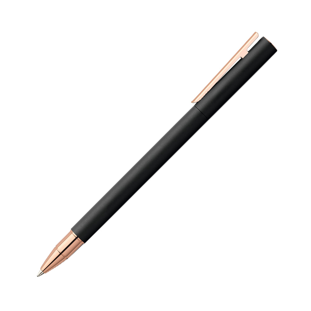 Faber-Castell Neo Slim Black and Rose Gold Rollerball Pen