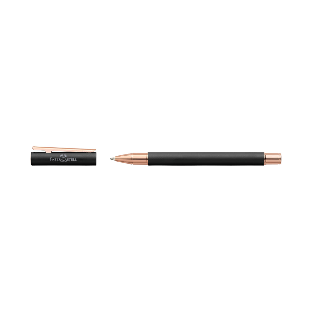 Faber-Castell Neo Slim Black and Rose Gold Rollerball Pen