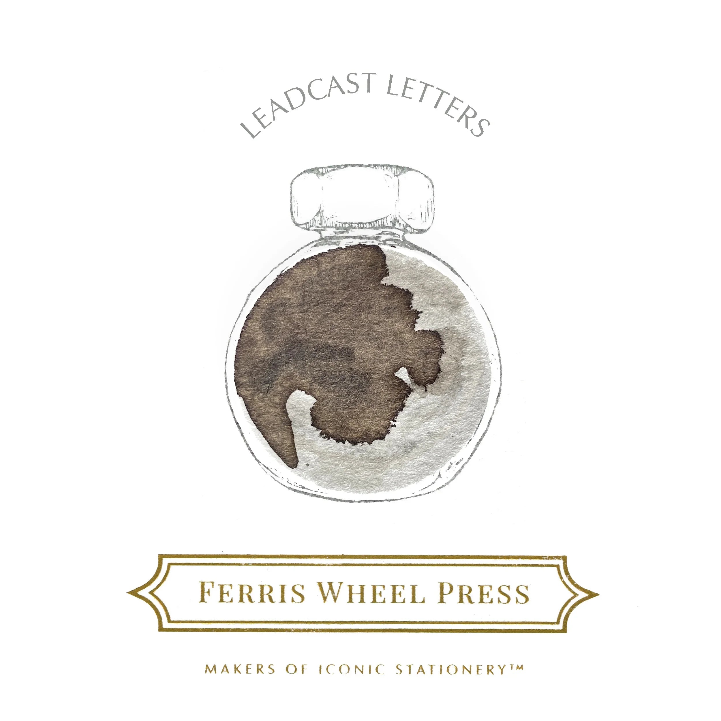 Ferris Wheel Press Leadcast Letters Ink Bottle 38ml