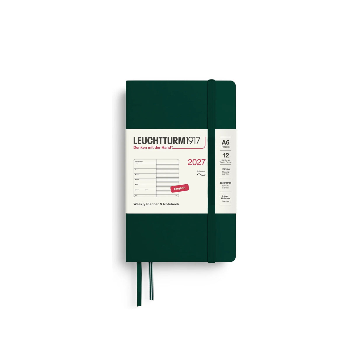 Leuchtturm1917 Weekly Planner & Notebook Pocket (A6) Softcover 2027