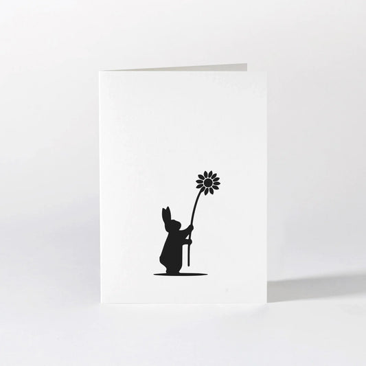 HAM Flower Giving Rabbit Card