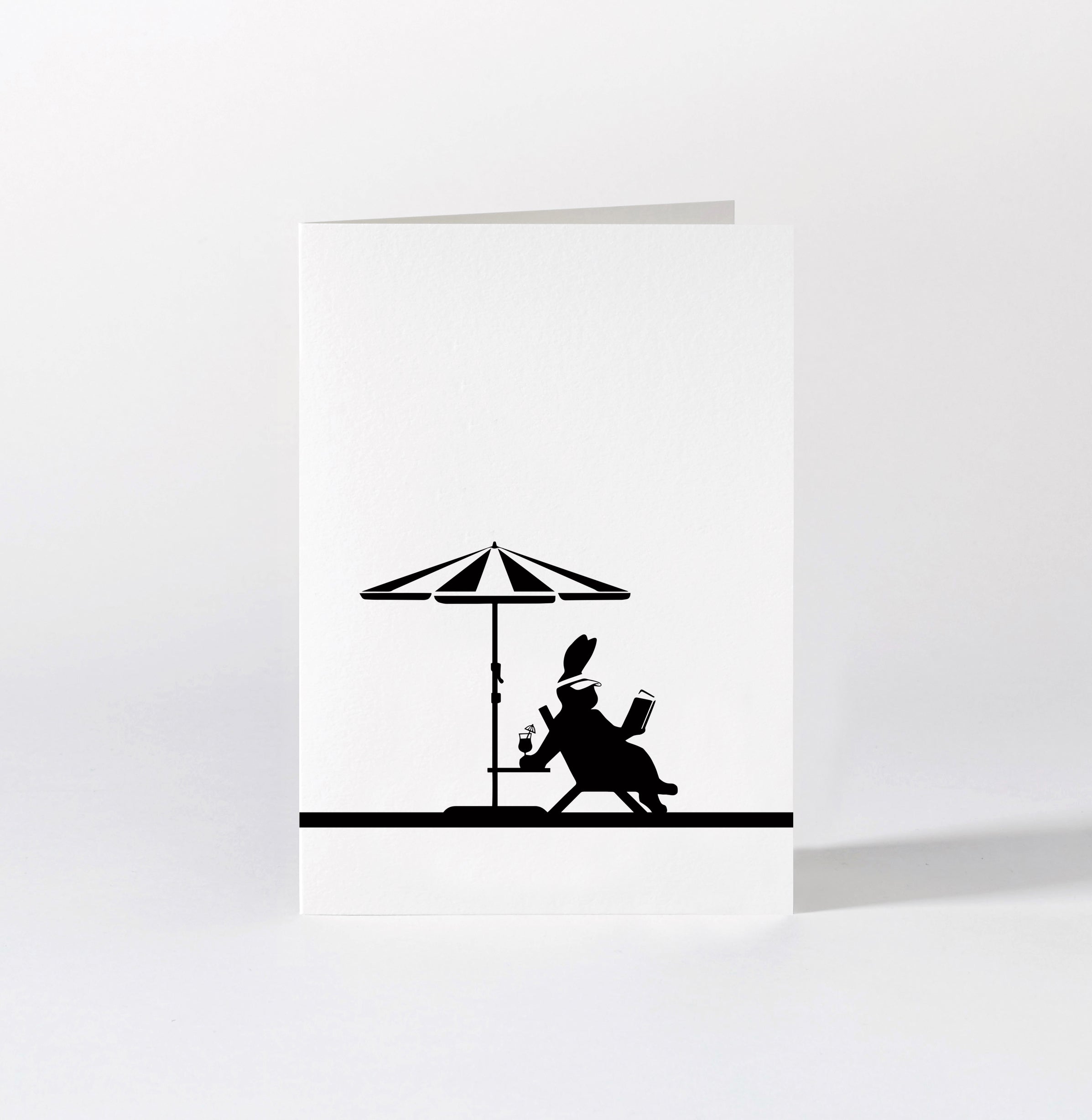 HAM Lounging Rabbit Card