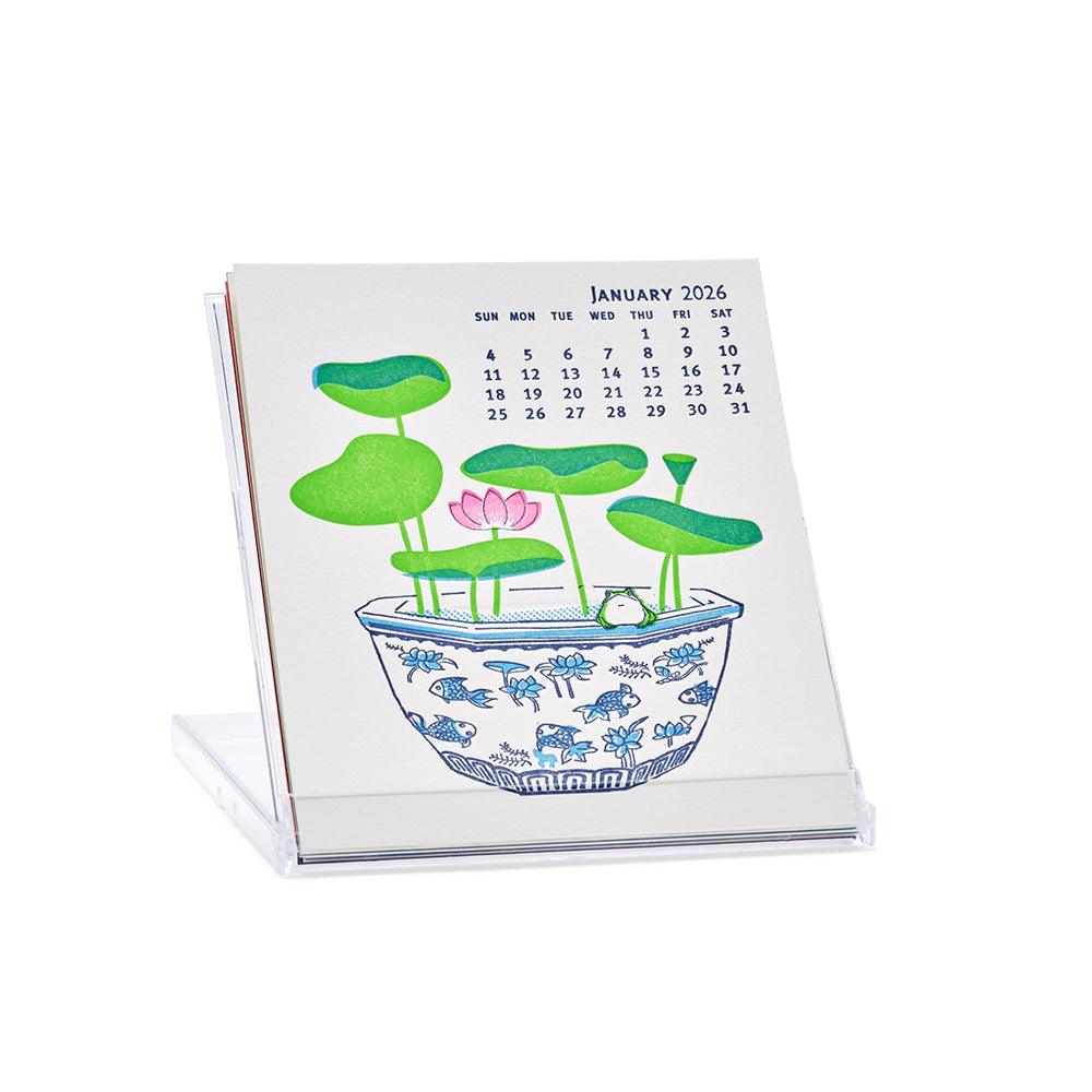 Ilee Letterpress & Silkscreen Desk Calendar 2026