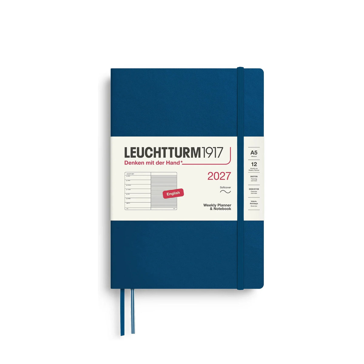 Leuchtturm1917 Weekly Planner & Notebook Medium (A5) Softcover 2027