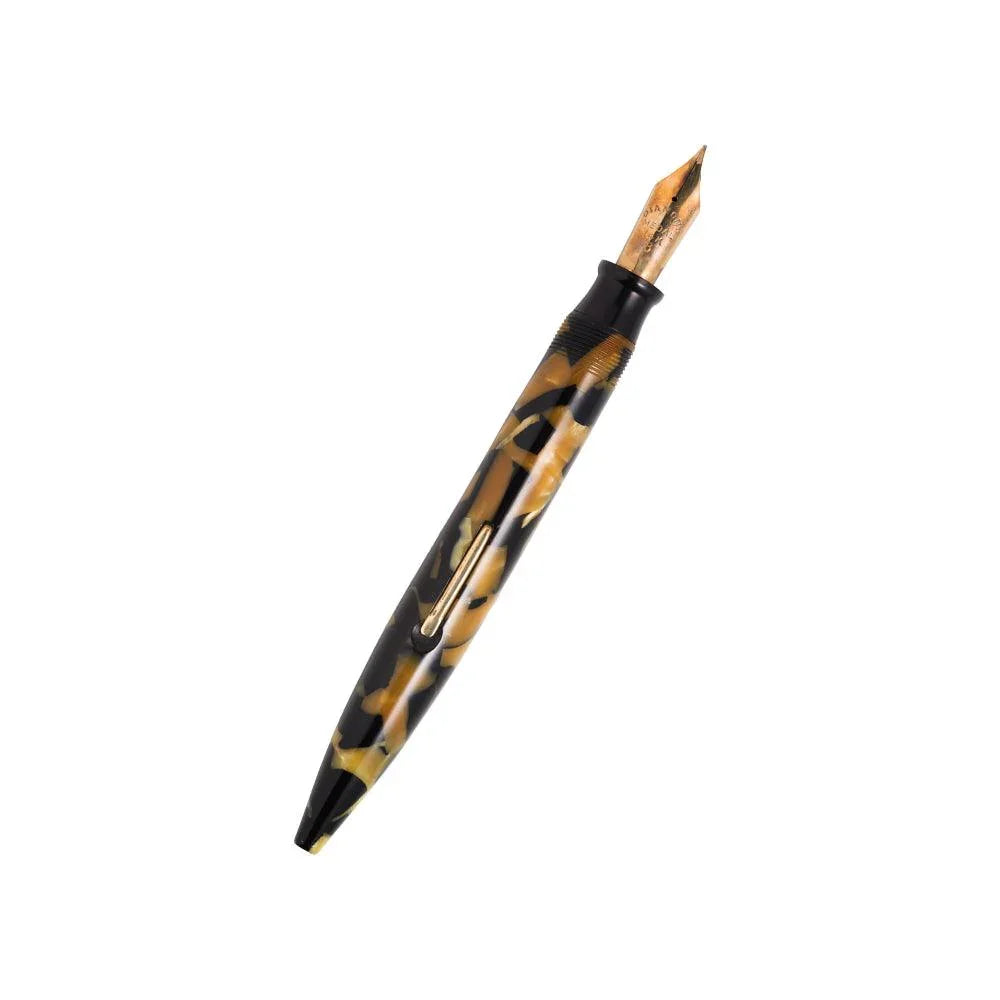 Diamond Medal Comrade Oversized Lever Fill Fountain Pen, Black & Pearl c.1937