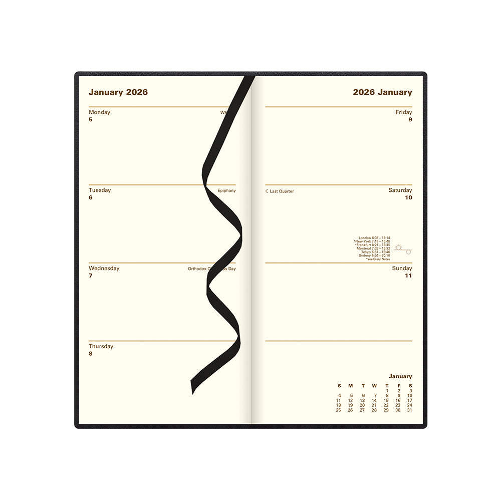 Letts 33SU Belgravia Slim Upright Week to View 2026