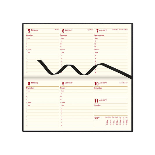 Letts 33S Belgravia Horizontal Slim Week to View 2026