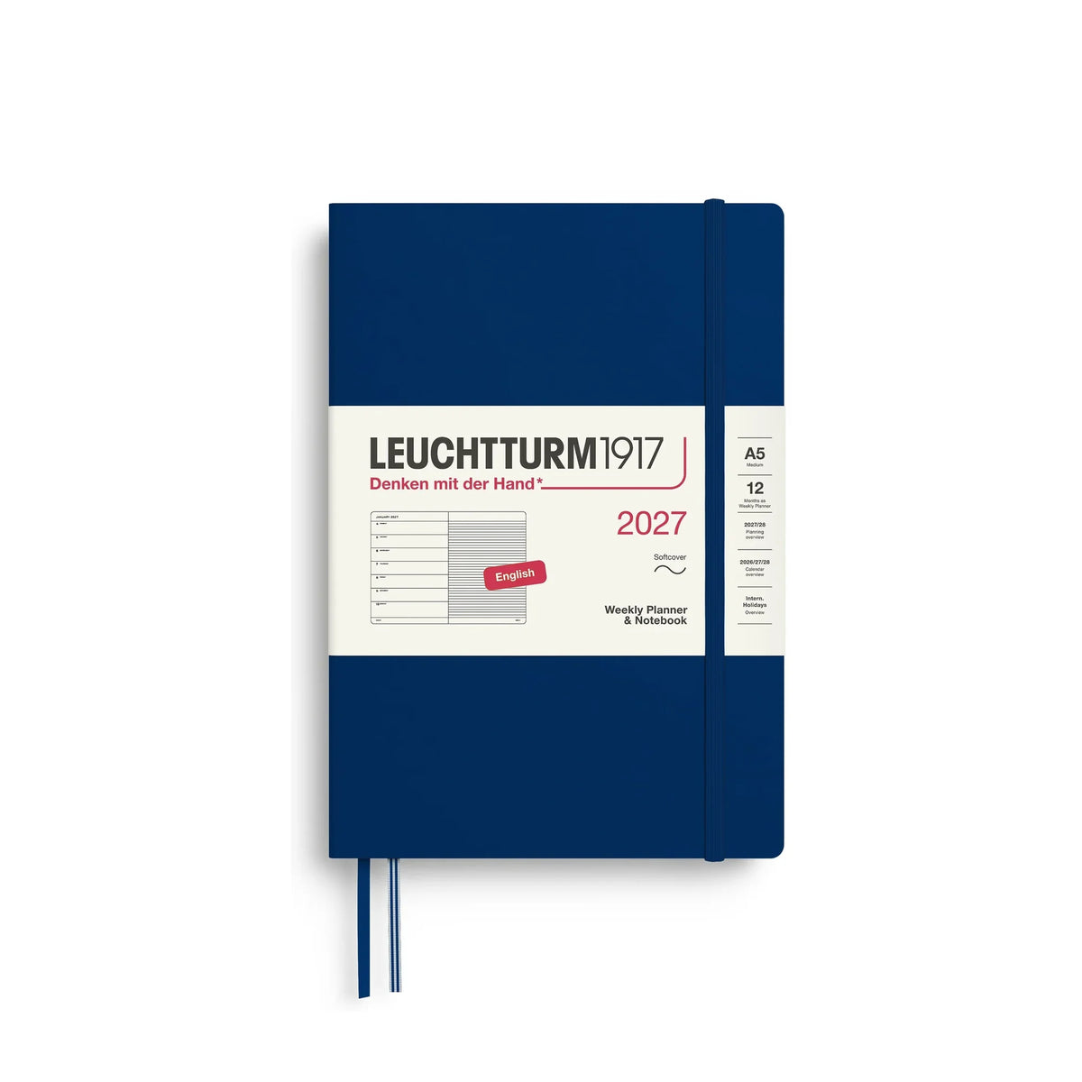 Leuchtturm1917 Weekly Planner & Notebook Medium (A5) Softcover 2027