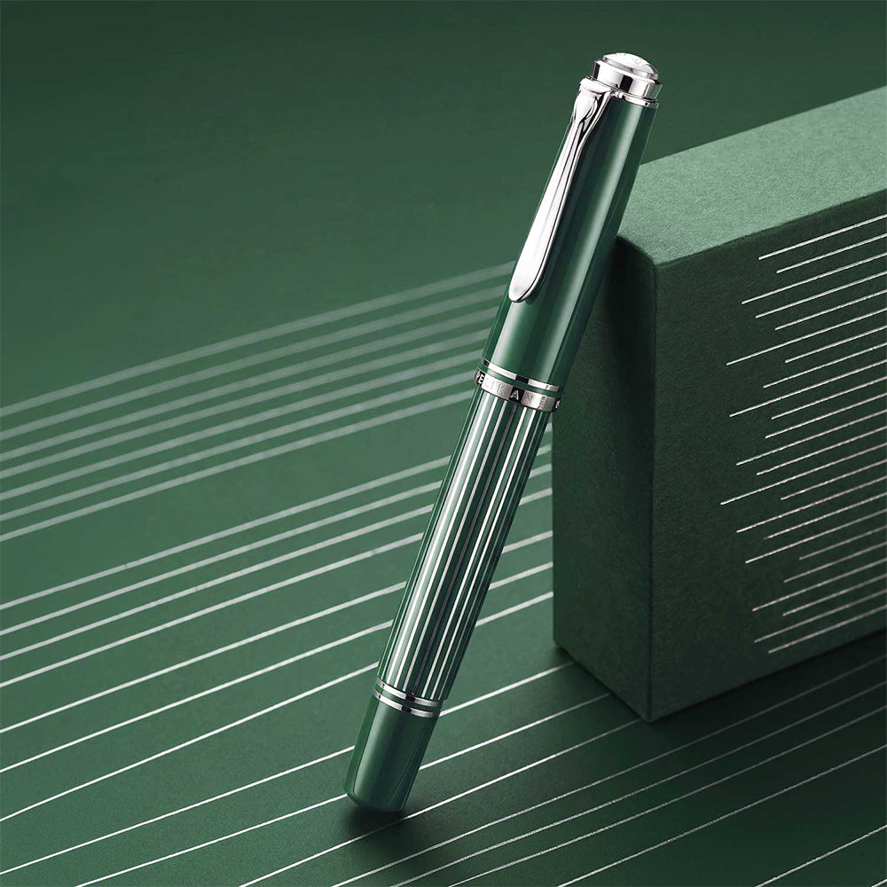 Pelikan M815 Metal Striped Green Fountain Pen