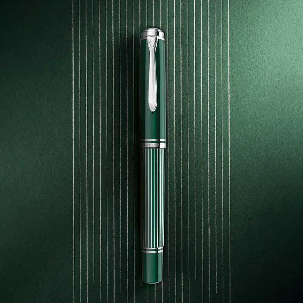 Pelikan M815 Metal Striped Green Fountain Pen